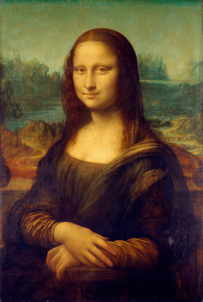 Leonardo da Vinci’s Mona Lisa, also known as La Gioconda, the most famous portrait in the history of art.