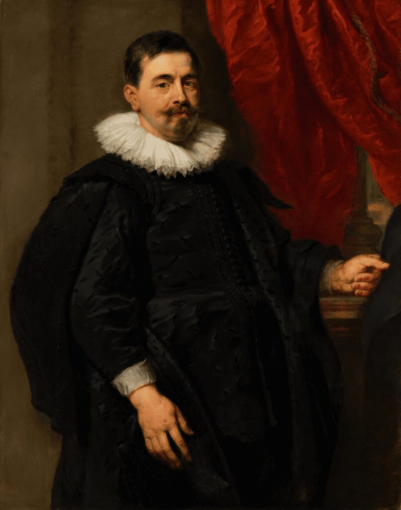 Portrait of a Man, possibly Peter van Hecke, by Peter Paul Rubens (c. 1630), demonstrating Baroque elegance and rich textures.